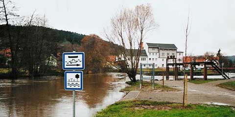 Einsetzstelle . Werra-Wasserwandern